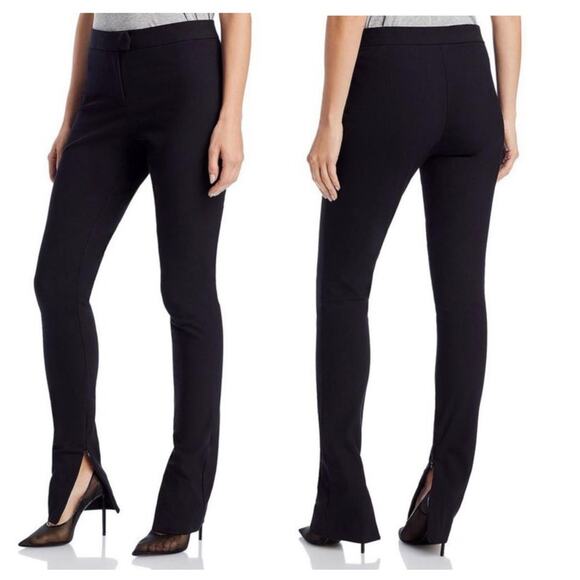 Rag & Bone Rebecca Split Zip Hem Pants Black 16 NWT - Picture 1 of 10